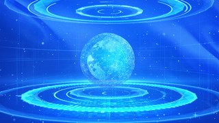蓝色大气地球科技背景GIF动态图科技背景粒子背景